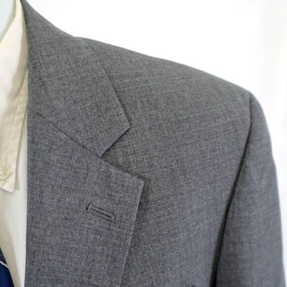 Jos A‎ Bank Wool Gray 40R 2 Button Suit Jacket / Blazer - Picture 2 of 12